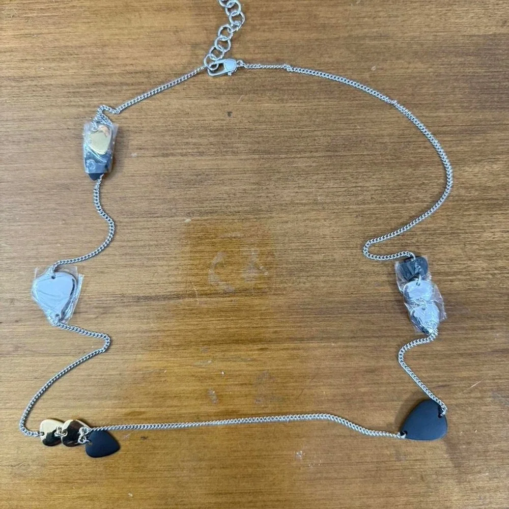 Marc Jacob's Silver and black heart necklace
